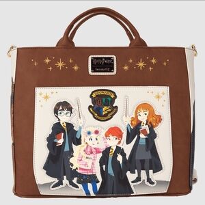 Loungefly Harry Potter Hogwarts 3 Way Convertible Tote Bag NWT
